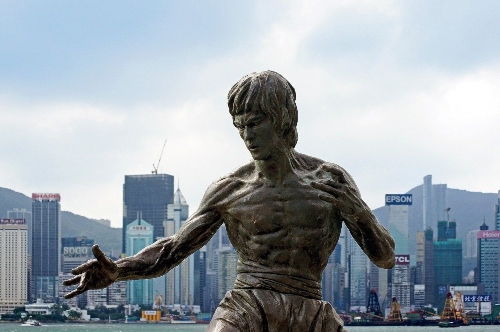 Hong Kong statue of Bruce Lee the Greatest Martial Artist of All Time.